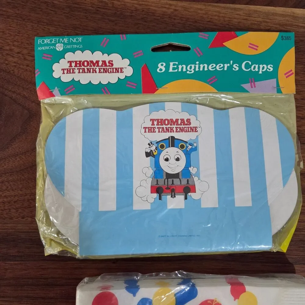 Vintage Thomas The Tank Engine American Greetings 1991 Party Supplies Tablecloth